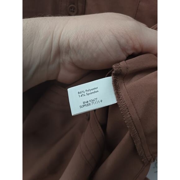 NWT Stylus Mauve Pink Pocket Long Sleeve Casual Button Down Shirt Womans Sz 2XL - Picture 6 of 6